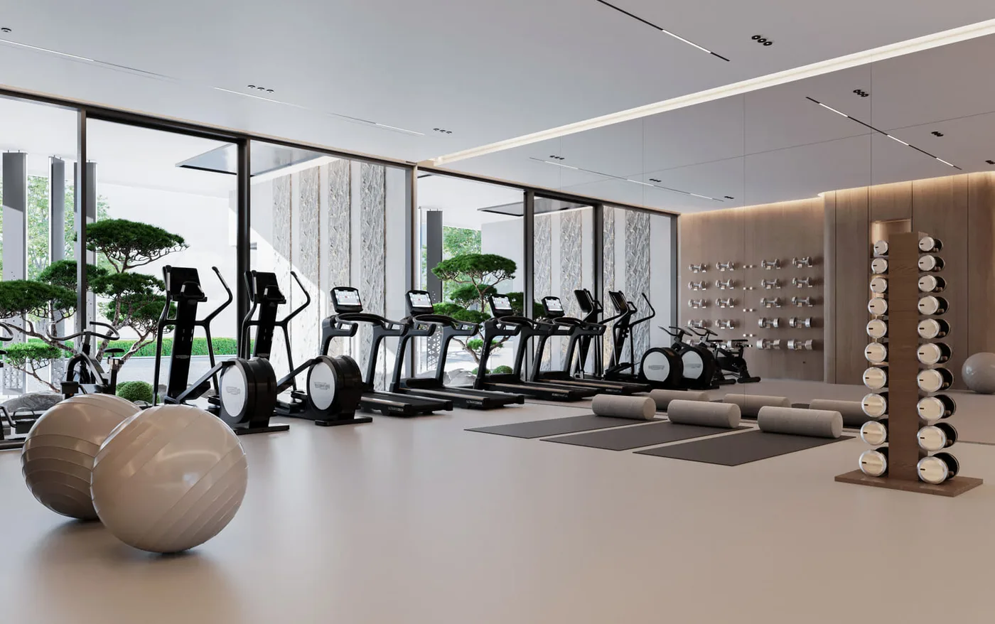 Smart Gym With Integrated Tech For Interactive Work Outs amenity image at Emerge Residences