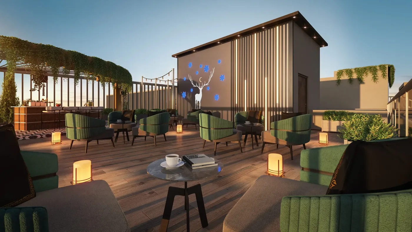 Rooftop Outdoor Dining amenity image at Empire Gardens