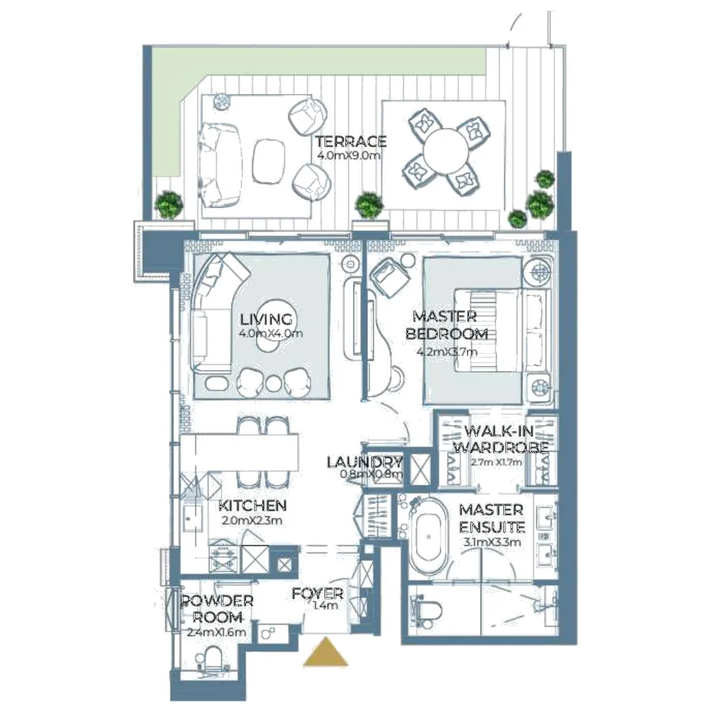 Ardee Developments Fairmont Residences Al Marjan Island floor plan