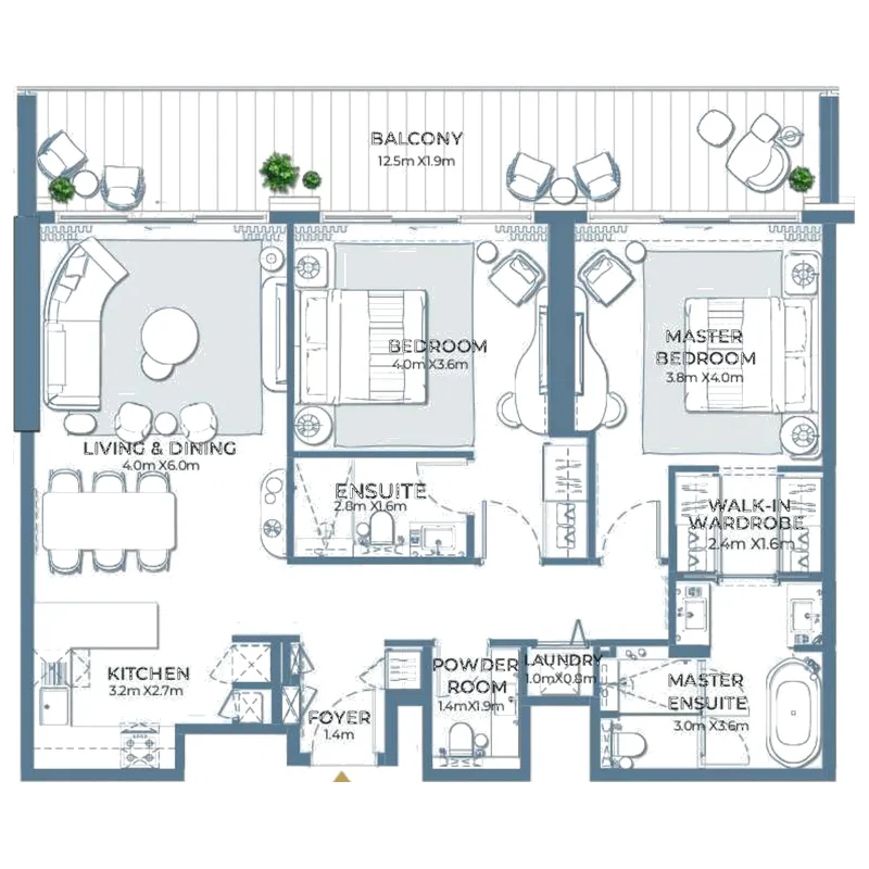Ardee Developments Fairmont Residences Al Marjan Island floor plan