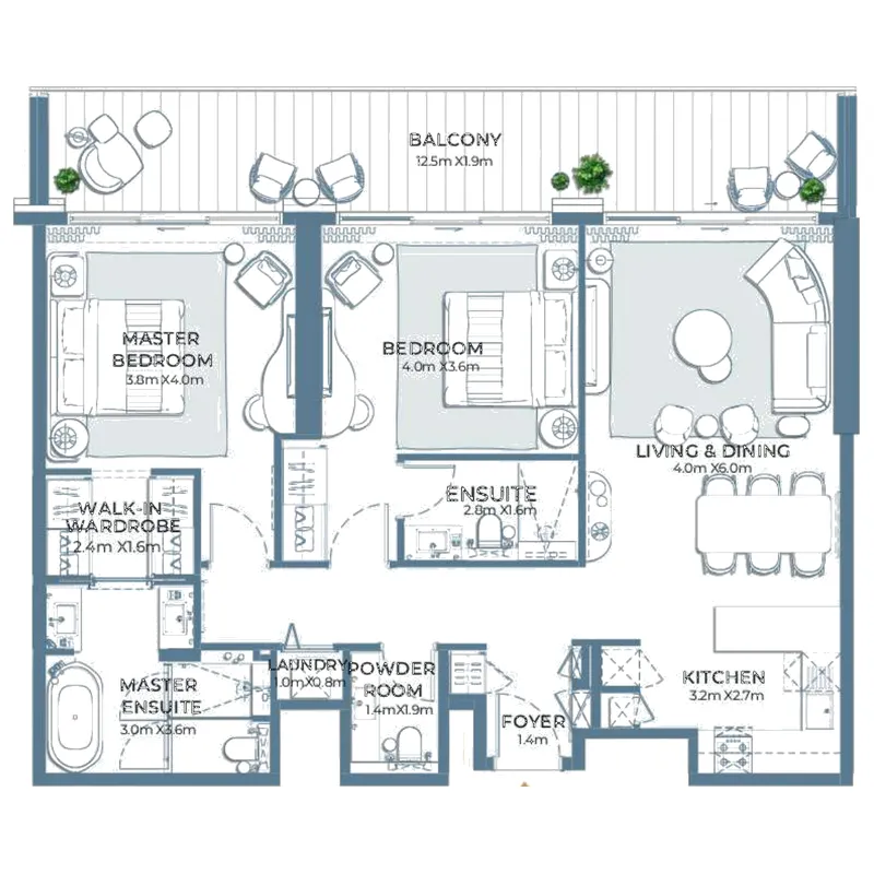 Ardee Developments Fairmont Residences Al Marjan Island floor plan
