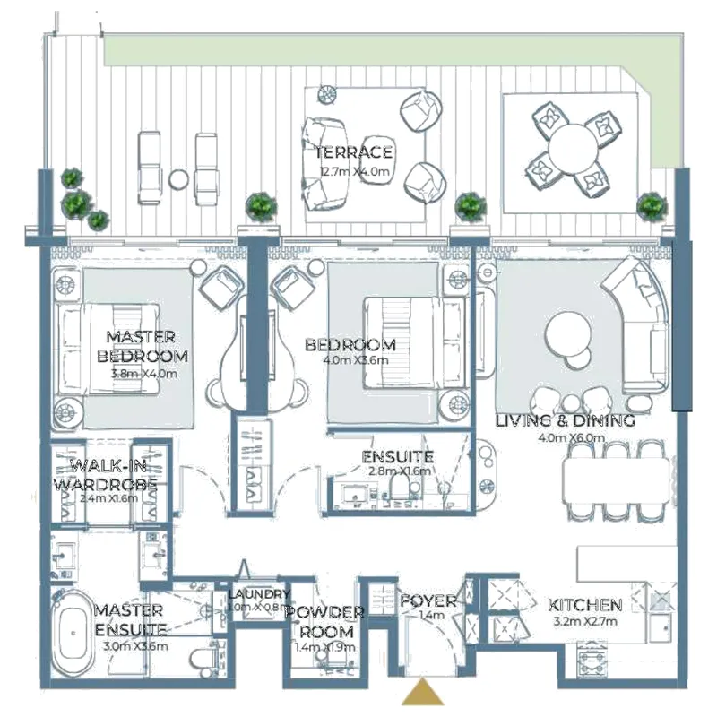 Ardee Developments Fairmont Residences Al Marjan Island floor plan