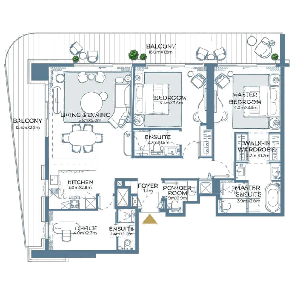 Ardee Developments Fairmont Residences Al Marjan Island floor plan