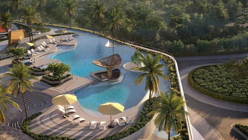 Family Pool Area amenity image at Mövenpick Residences Dubai Motor City Phase 1