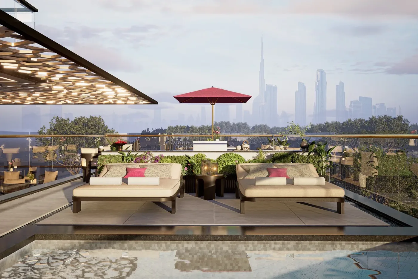 Sun Retreat Deck amenity image at Fauchon Residences