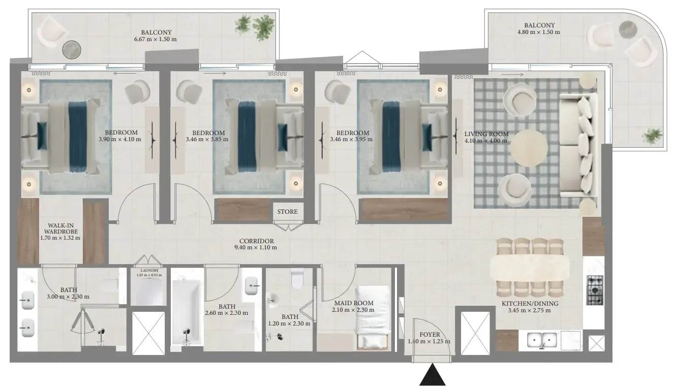 Emaar Fior 1 floor plan