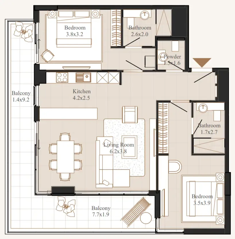 Eminent Real Estate Development Flamingo LUX floor plan