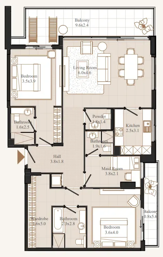 Eminent Real Estate Development Flamingo LUX floor plan