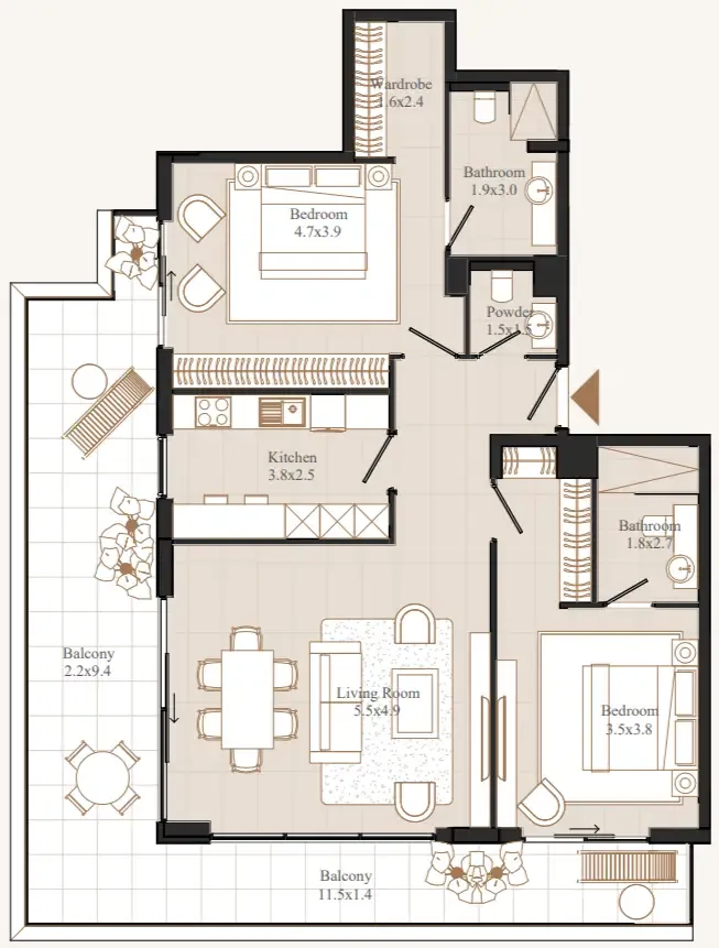 Eminent Real Estate Development Flamingo LUX floor plan