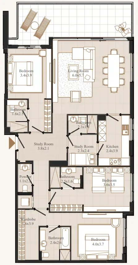 Eminent Real Estate Development Flamingo LUX floor plan