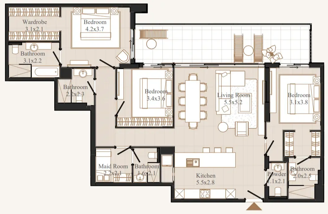 Eminent Real Estate Development Flamingo LUX floor plan