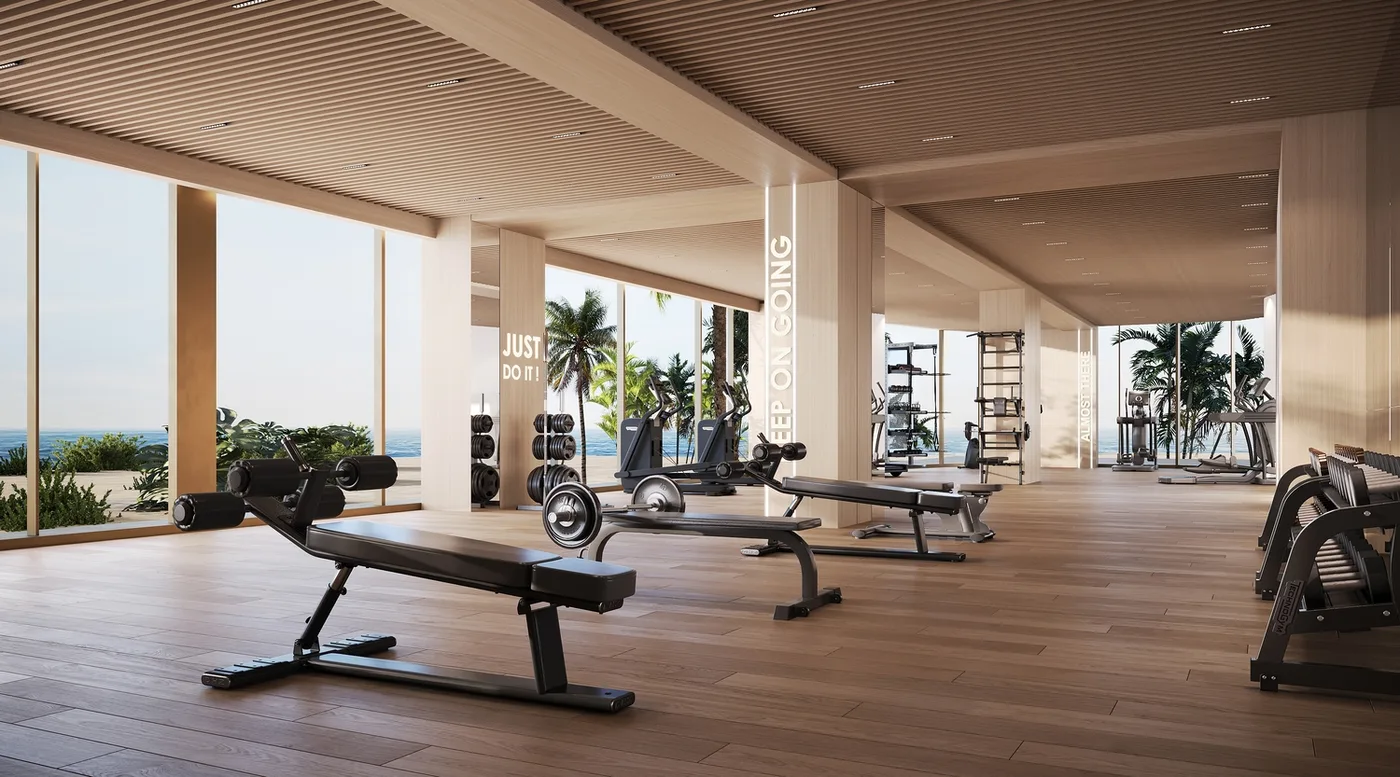 Gym amenity image at Flora Isle Beachfront Residences