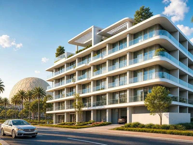 Exterior at Galleria Residences in Dubai South Dubai