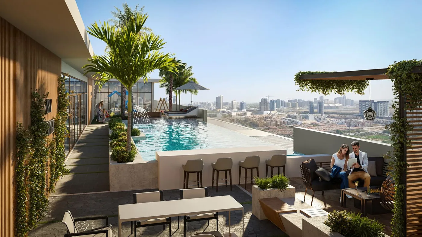 Rooftop Infinity Pool amenity image at Gardens 2