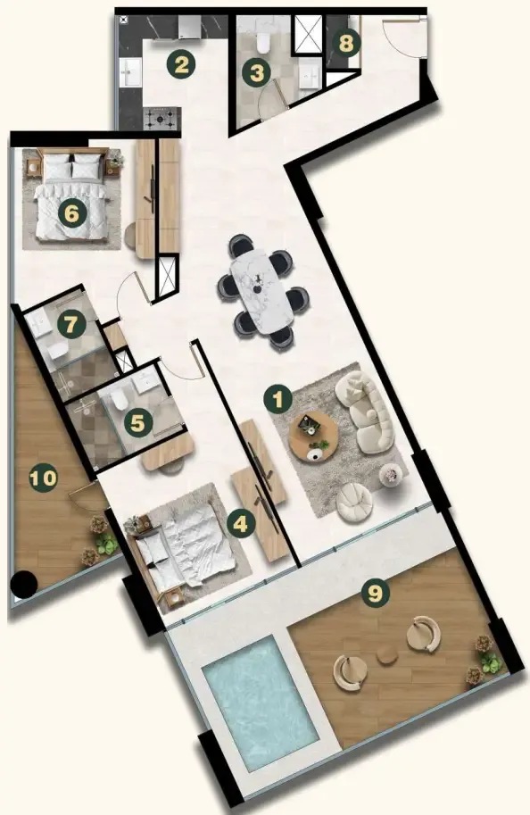 Asak Real Estate Development Golf Terrace Residences floor plan