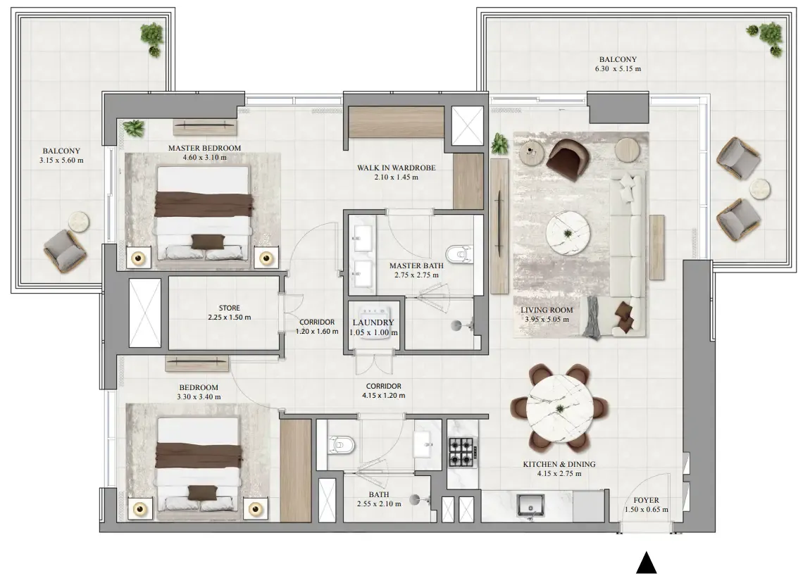 Emaar Greencrest floor plan