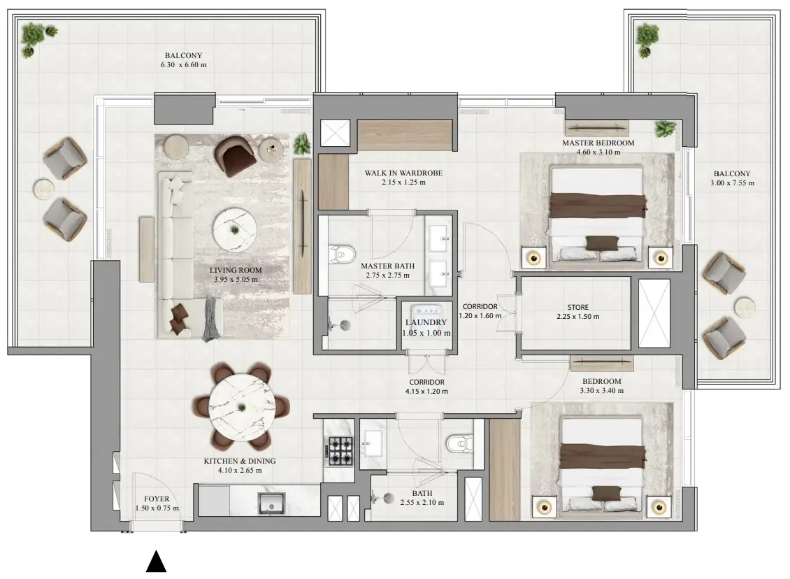 Emaar Greencrest floor plan