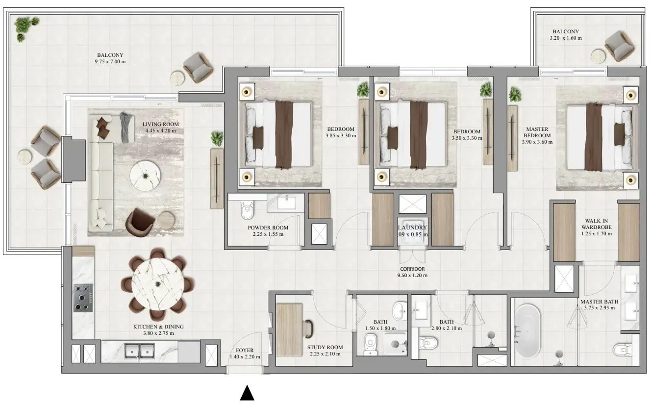 Emaar Greencrest floor plan