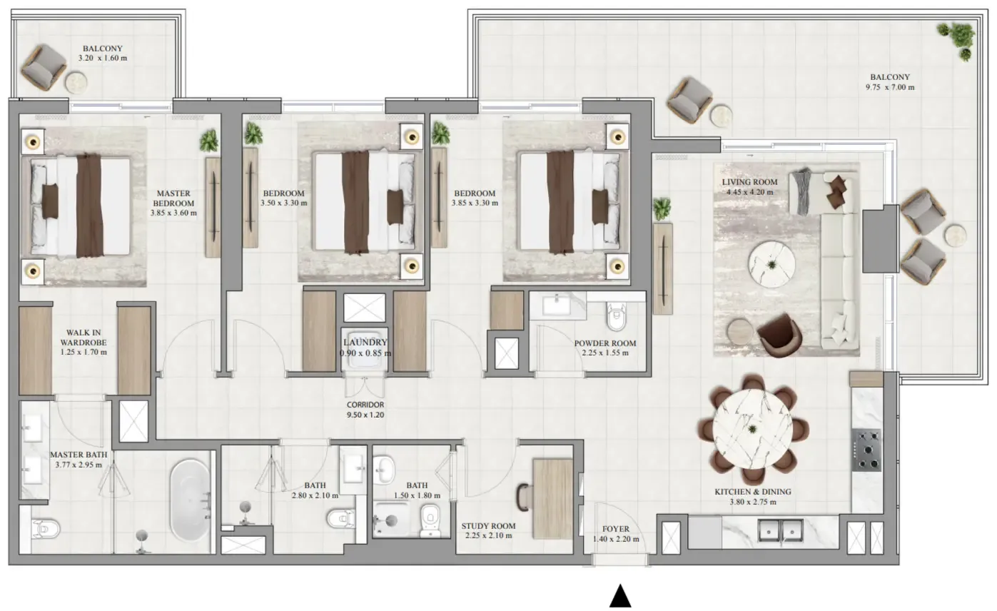 Emaar Greencrest floor plan