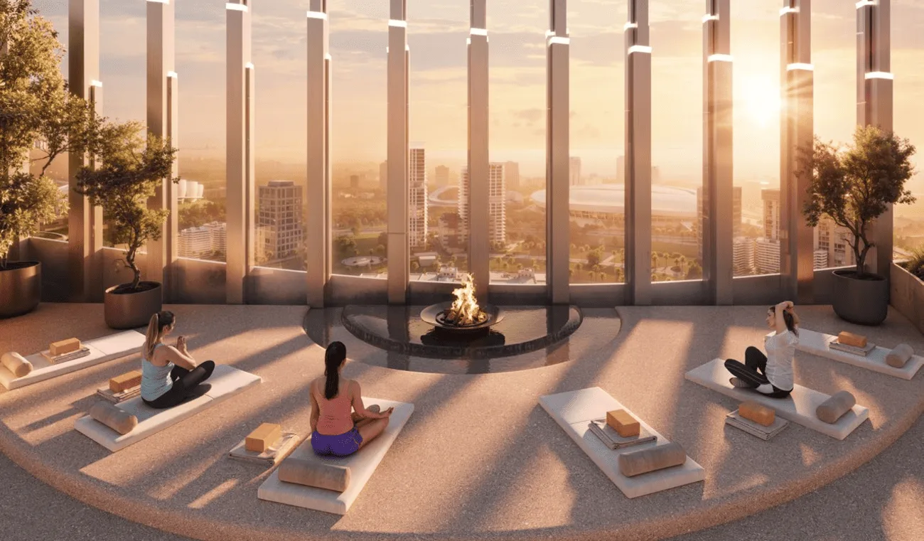 Sky Yoga Deck amenity image at Hadley Heights 2