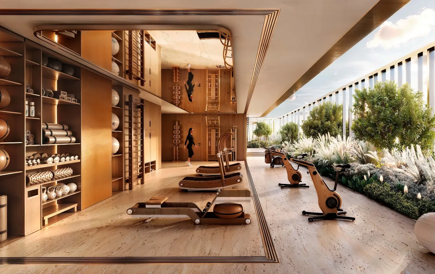 Indoor & Outdoor Fitness Center amenity image at Isla Private Residences