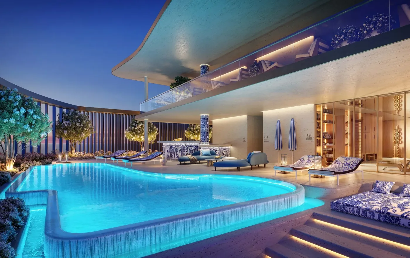 Infinity Pool with Juice Bar amenity image at Isla Private Residences