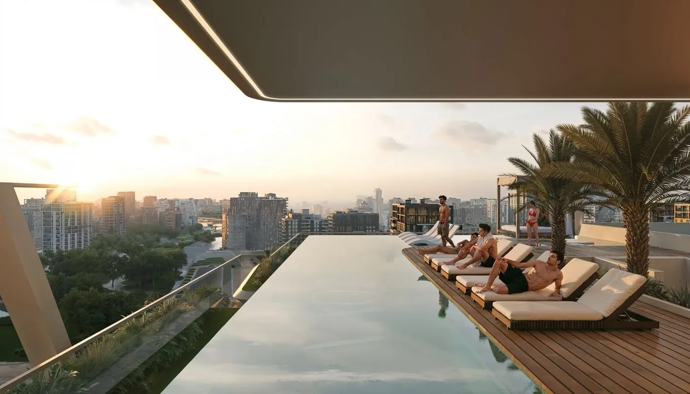 Infinity Pool & Pool Deck amenity image at Izel by Zoya