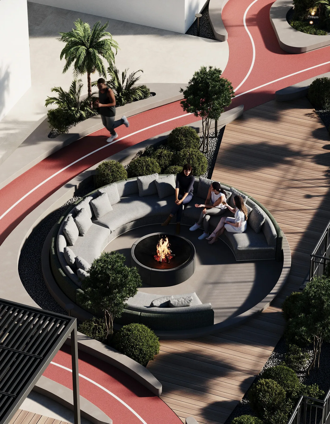 Fire Pit Lounge amenity image at J-Haus Residence
