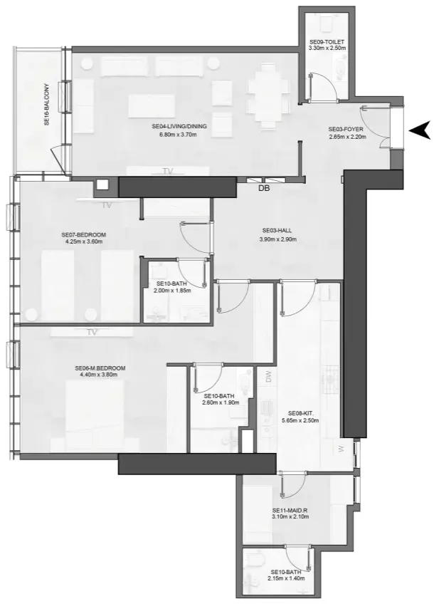 Albatha Real Estate Joud Tower floor plan