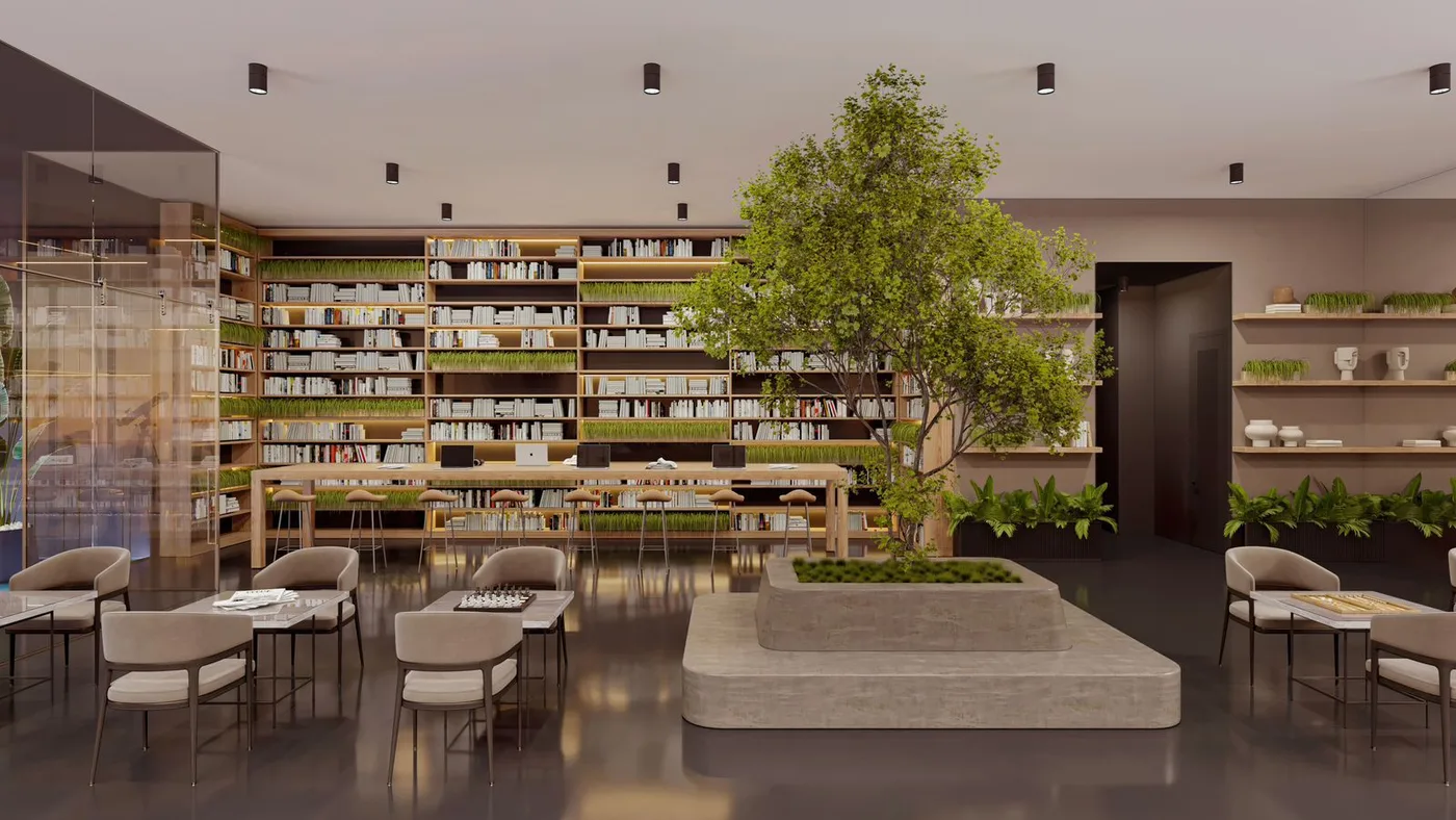 Library amenity image at Kyoto by ORO24