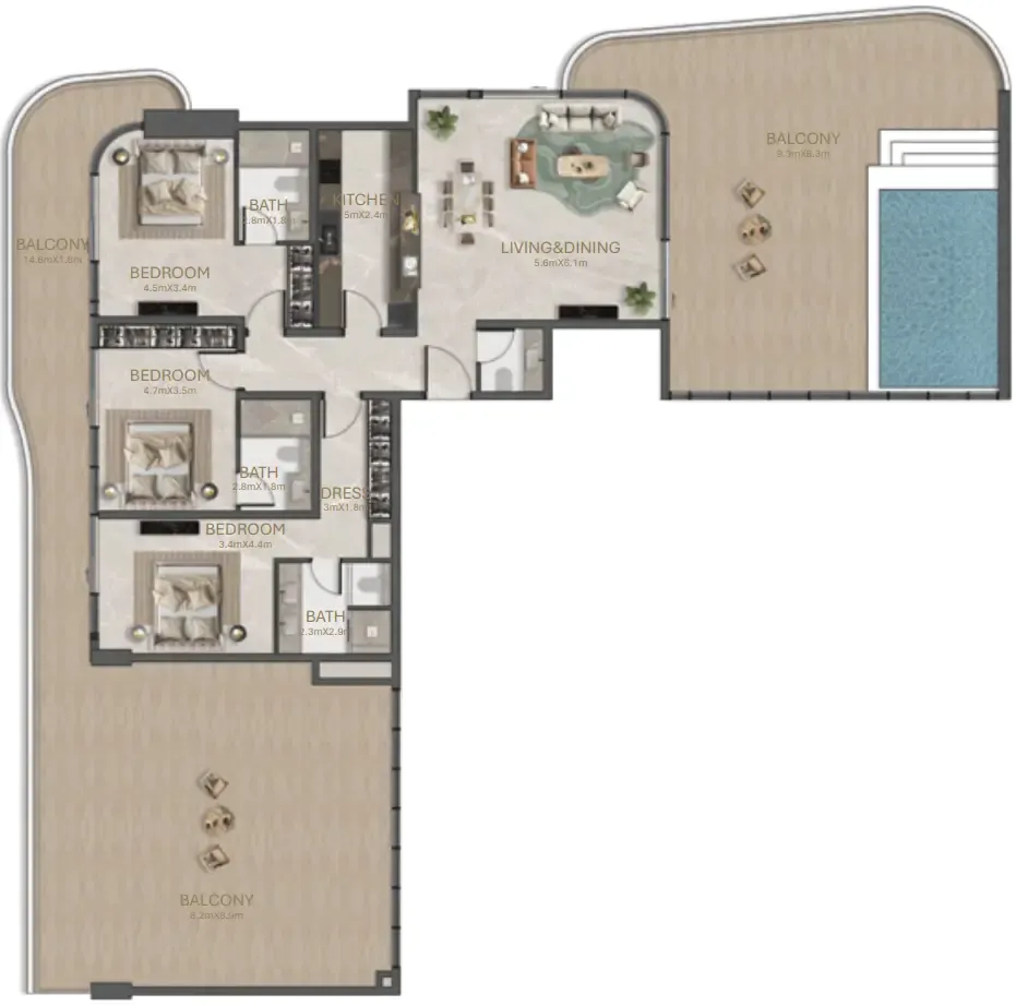 BNW Developments La Perla by BNW Developments floor plan