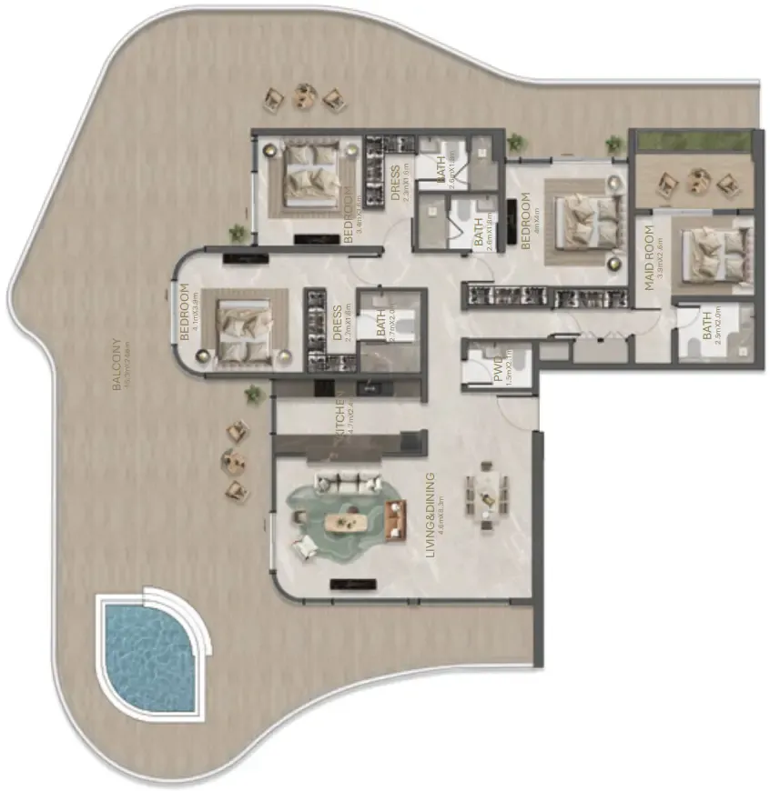 BNW Developments La Perla by BNW Developments floor plan
