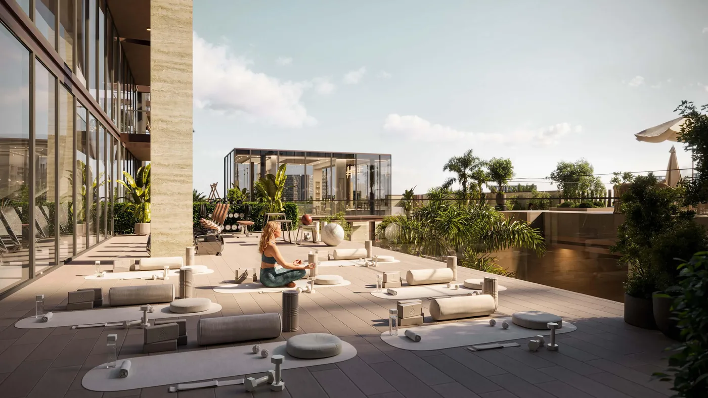 Outdoor Gym & Yoga amenity image at Linea by Holm