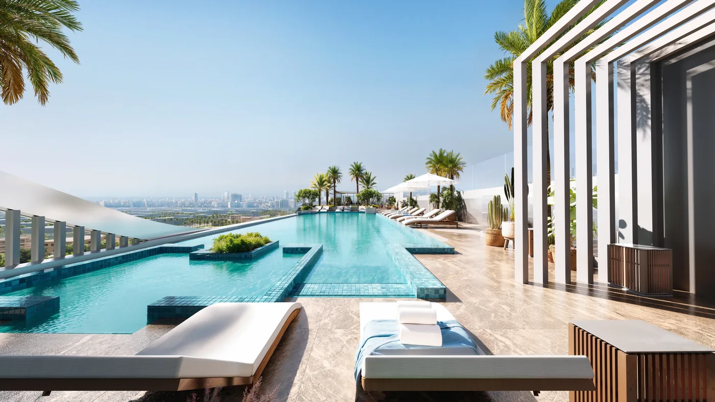 Rooftop Infinity Pool amenity image at Linea by Holm