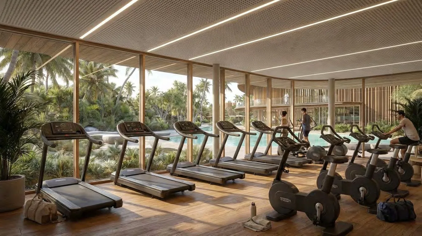 Fully Equipped Gym amenity image at Lunaya Terraces
