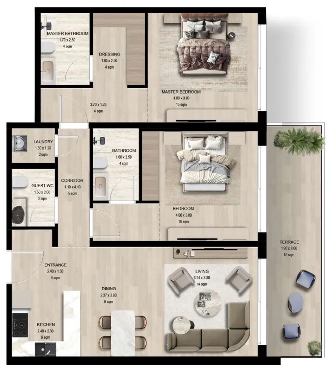 Ohana Developments Manchester City Yas Residences by Ohana floor plan