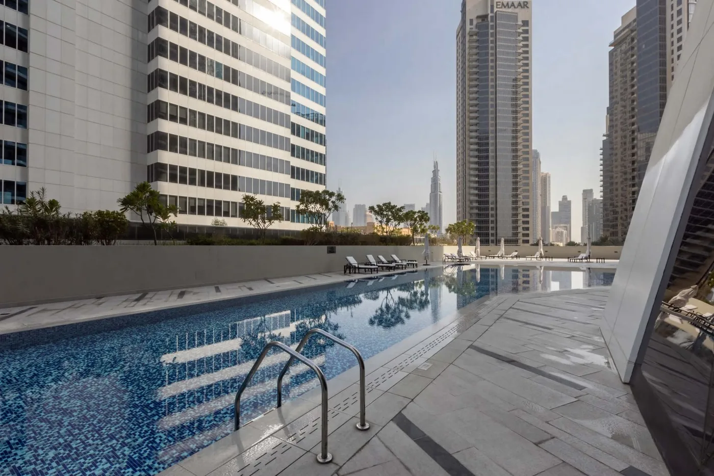 Podium-Level Swimming Pool With Children’S Pool amenity image at Marquise Square