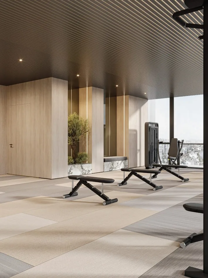Modern Gym amenity image at Mayfair Gardens