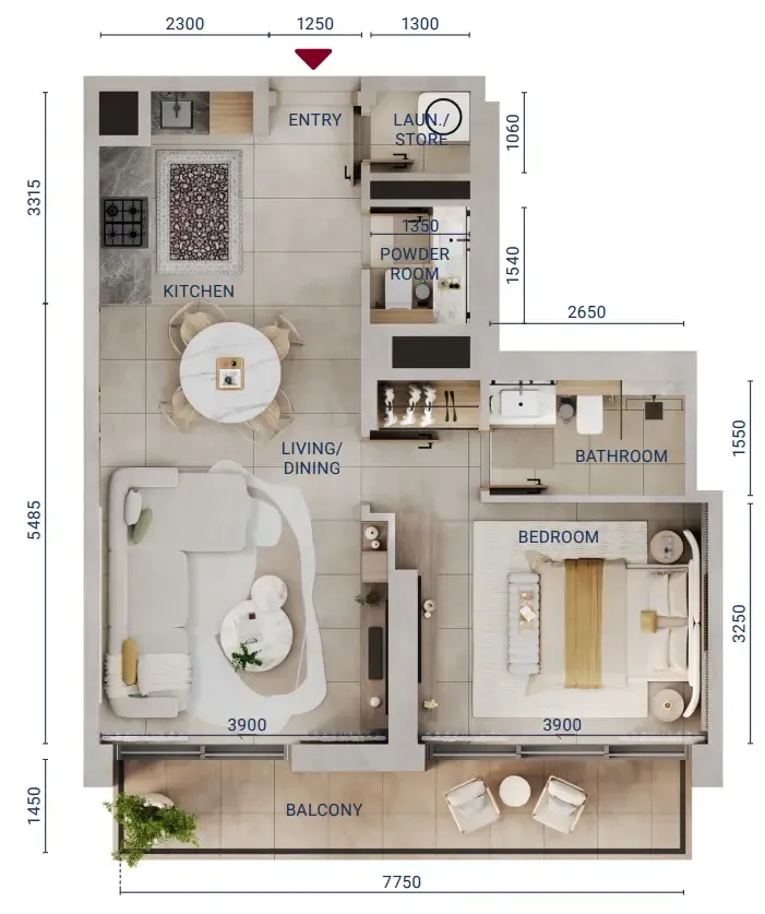 Union Properties Mirdad floor plan