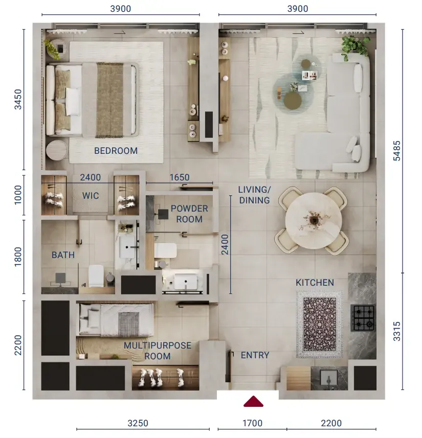 Union Properties Mirdad floor plan