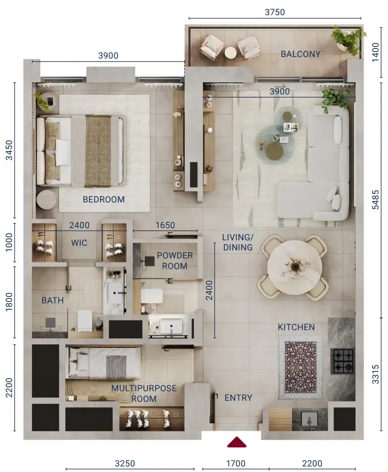 Union Properties Mirdad floor plan