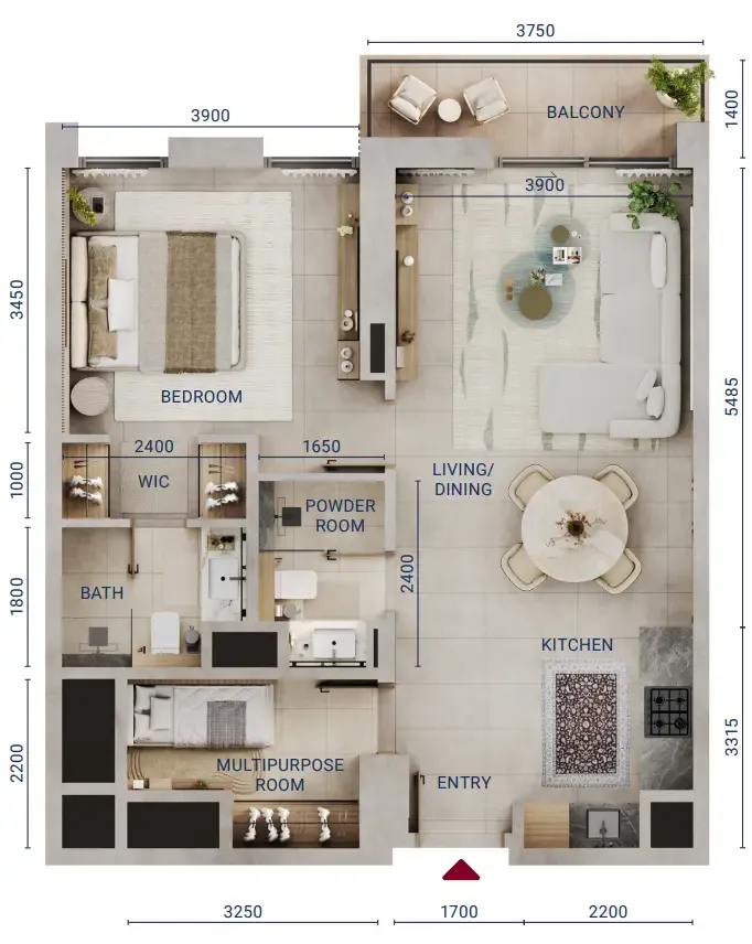 Union Properties Mirdad floor plan