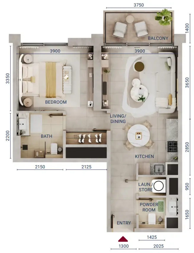 Union Properties Mirdad floor plan