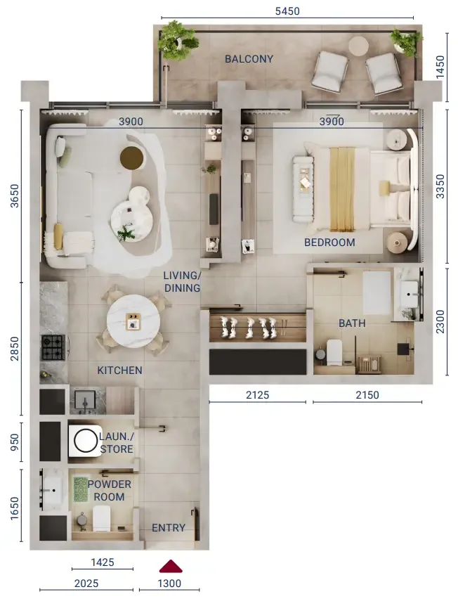 Union Properties Mirdad floor plan