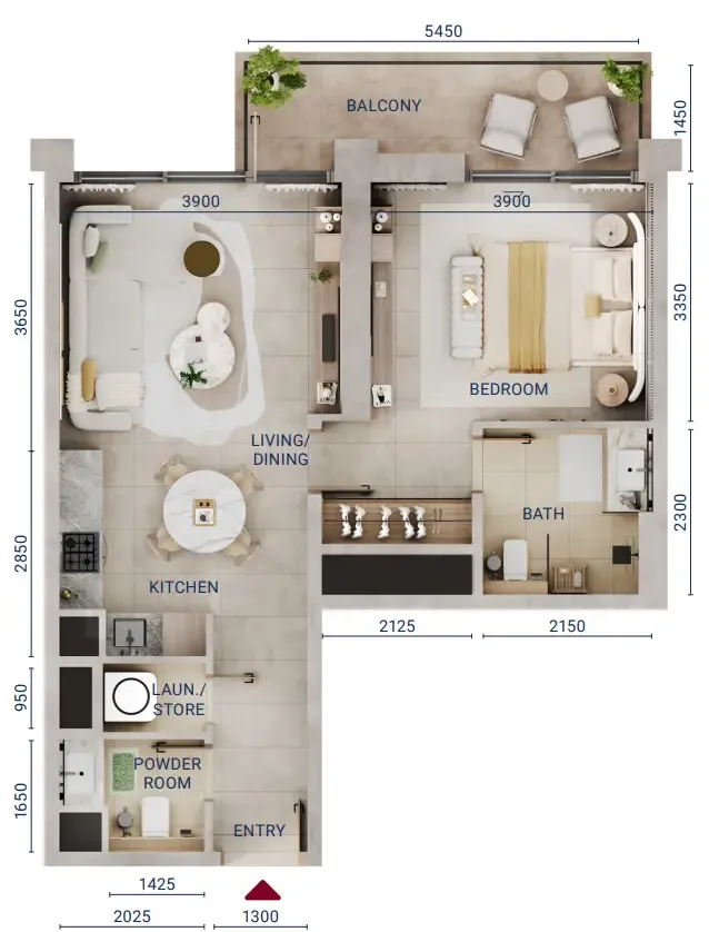 Union Properties Mirdad floor plan
