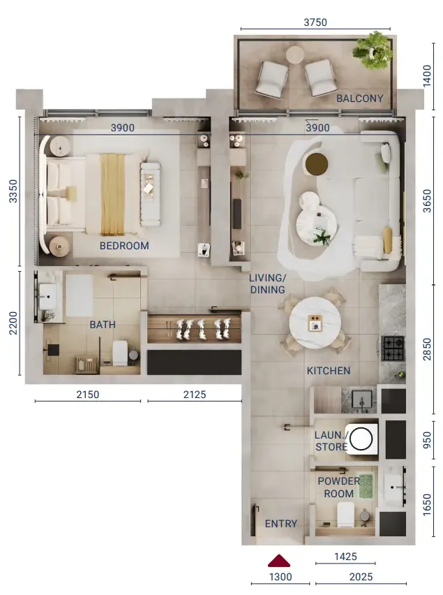 Union Properties Mirdad floor plan