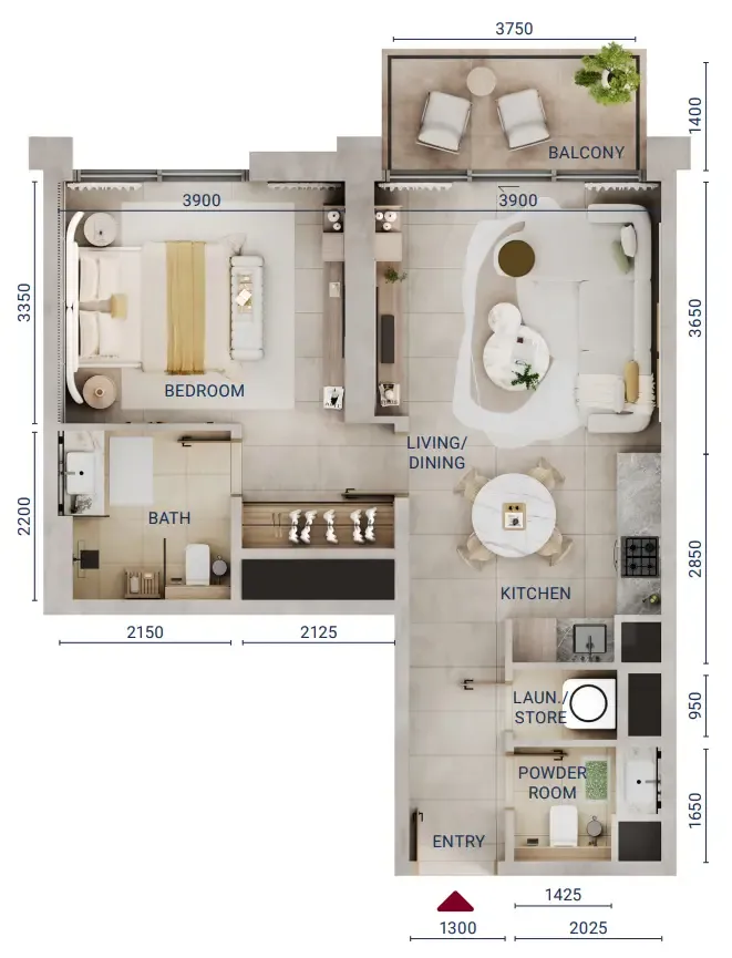 Union Properties Mirdad floor plan