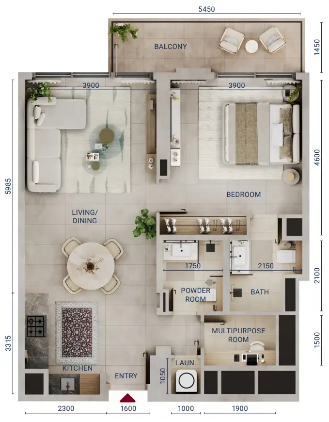 Union Properties Mirdad floor plan