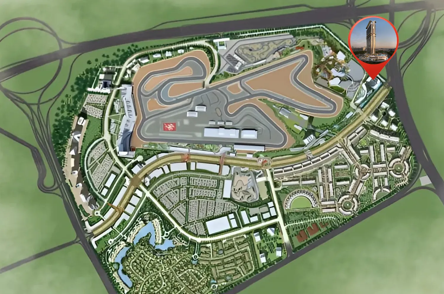 CITYVIEW Mövenpick Residences Dubai Motor City Phase 1 master plan