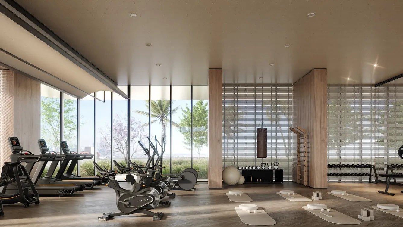 Indoor & Outdoor Gym amenity image at Mövenpick Residences Dubai Motor City Phase 1
